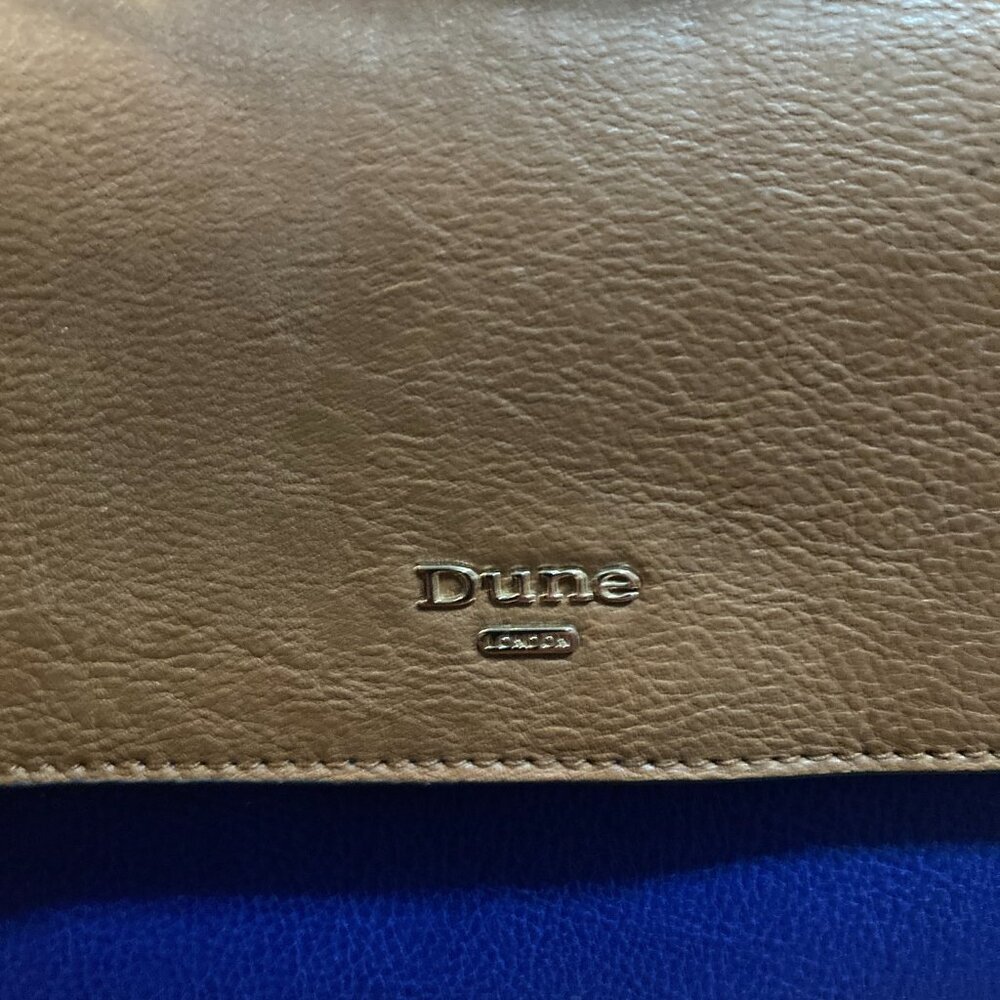 Dune London Satchel Women Bag Blue Brown Structured Top Handle - Picture 2 of 7